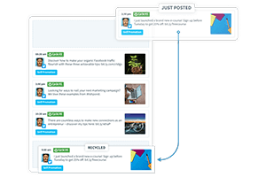 See your posts in your social media calendar and boost engagement with evergreen recycling