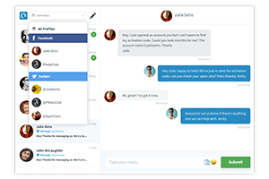 New feature! Read and respond to all your social mentions and messages in one place