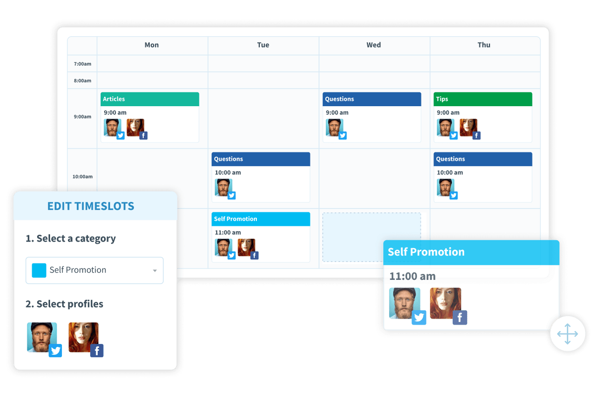 With one unified social media calendar, you can preview and rearrange content with ease